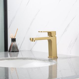 Смеситель для раковины Frap F1089-3 Золотой сатин